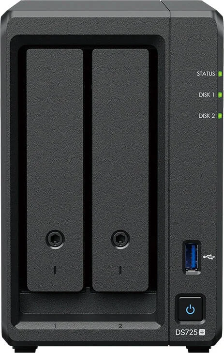 400bcbcd972fa1da881fb7355642b23d-hi SYNOLOGY - DISKSTATION 2-BAY NAS - AMD RYZEN R1600 - 4GB NON-ECC RAM - 2.5GbE - DS725NEO+