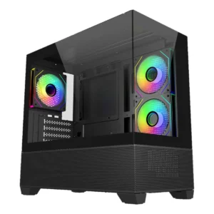 bxfghncghj Cooler Master Elite 490 Mini Tower mATX Case Dual Tempered Glass 3x ARGB Fans - E490-KHNN-S00