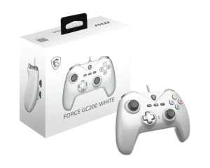 product_175403136583aa0062c8fb9081f7ae7b48e659616b MSI Force GC200 White Wired Gamepad - Hall-Effect Triggers - USB 3.0 - Force GC200 White