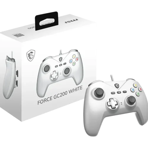 MSI Force GC200 White Wired Gamepad - Hall-Effect Triggers - USB 3.0 - Force GC200 White
