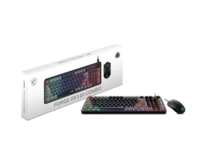 product_17564363090fd98ebafd5025078acd000b279fdfbe MSI Forge GK110 Combo Gaming Keyboard and Mouse - RGB Lighting - 12800 DPI Optical Sensor - Forge GK110 Combo