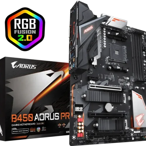 GIGABYTE B450 Aorus Pro AM4 ATX Motherboard AMD B450 DDR4 PCIe 3.0 M.2 USB 3.1 Gen 2 - GA-B450-AORUS-PRO