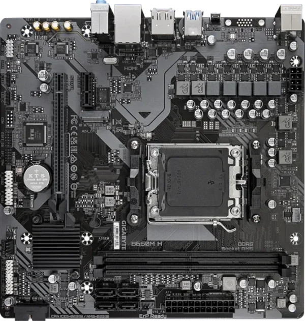 670 (3) GIGABYTE Micro-ATX AMD B650 DDR5 AM5 Motherboard with PCIe 4.0 & GbE LAN - GA-B650M-H