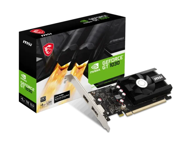 product_1685067856ef93a20577a532bf1660e39d3530bbc8 MSI GeForce GT 1030 4GB DDR4 Low Profile OC Graphics Card - GT 1030 4GD4 LP