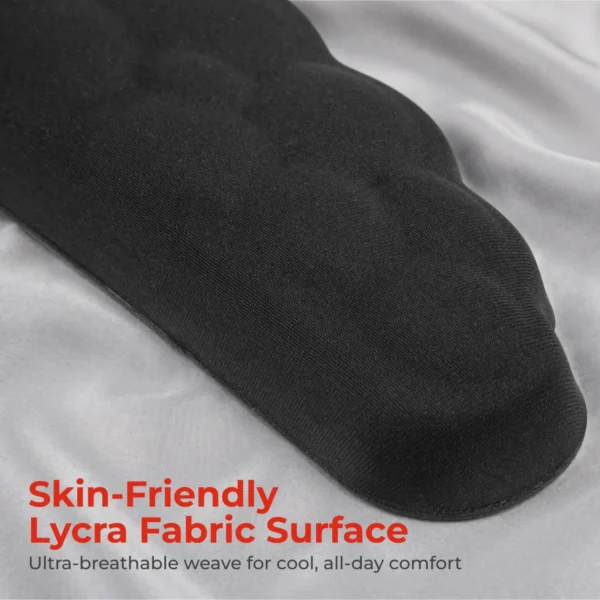 LUMIVIDA Ergonomic Keyboard Wrist Rest - Memory Foam and Lycra Fabric with Anti-Slip Base - KWR02-6