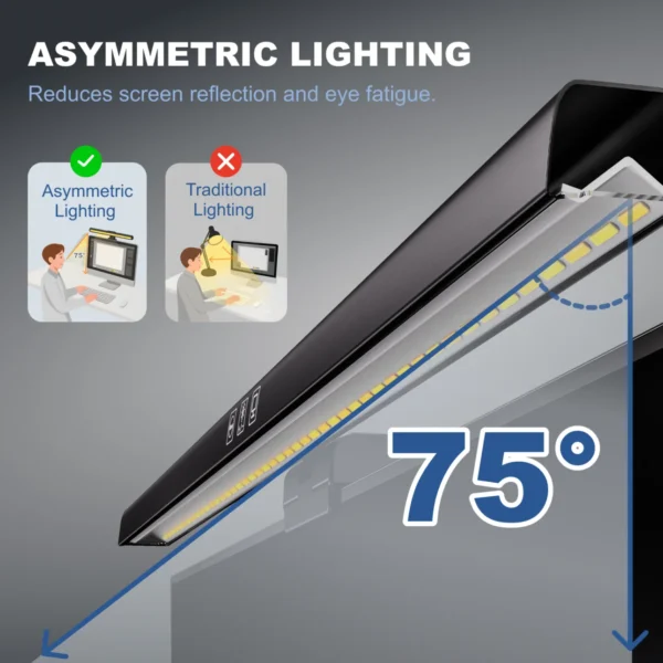 68aecf932438b20fb1a01124 LUMIVIDA Monitor Light Bar with Touch Control - 500mm Asymmetric Screen Hanging Light 5W - LDL16-11