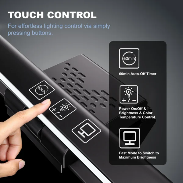 68aecf942438b20fb1a01282 LUMIVIDA Monitor Light Bar with Touch Control - 500mm Asymmetric Screen Hanging Light 5W - LDL16-11