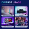 68f5fe56511c8f023ec3d163 LUMIVIDA Smart Ambient RGB LED Light Bars with Bluetooth App Control Music Sync and Dual Mounting - LDL19-6