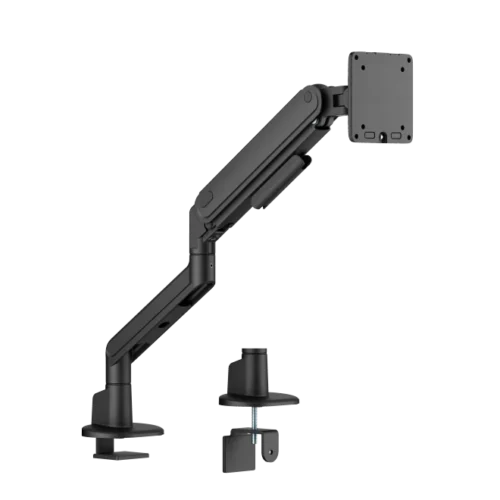 LUMIVIDA Single Screen Mechanical Spring Monitor Arm - 17-40 Inch - 12kg Capacity - Black - LDT122-C012E