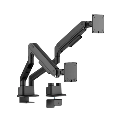 LUMIVIDA Dual Screen Mechanical Spring Monitor Arm - 17-35 Inch - Black - LDT122-C024E
