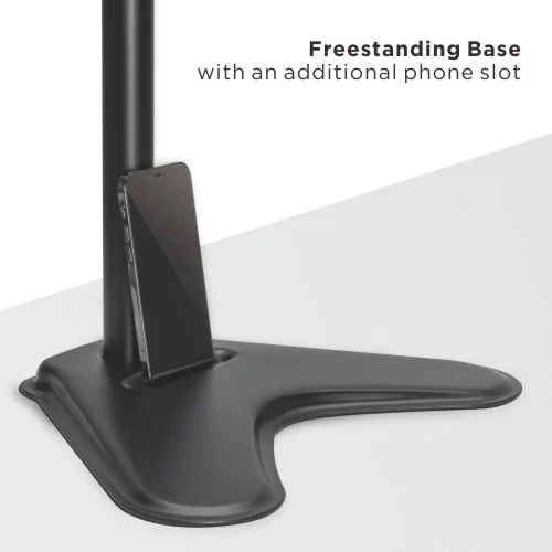 LUMIVIDA Freestanding Single Monitor Steel Articulating Mount for 17-32" Displays, Matte Black - LDT66-T01