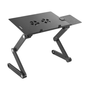 62f9a1be327ffa00020fbb6e LUMIVIDA Height Adjustable Ventilated Laptop Desk with Mouse Pad Side Mount and Cooling Fan - LPD03-4