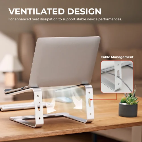 68f5fdc9511c8f023ec2e33e LUMIVIDA Ultra-Slim Ventilated Aluminum Laptop Riser Stand for 11 to 17 Inch Notebooks and Tablets - LPS03-17
