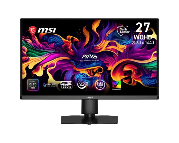 MSI - 27" WQHD 320Hz 0.03ms QD-OLED Gaming Monitor - MAG OLED 271QPX32