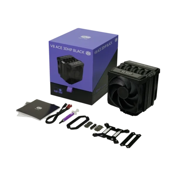 V8-ACE-3DHP-AMD-011 Cooler Master V8 ACE 3DHP Black Single Tower CPU Cooler for Intel LGA 1851 1700 - MAM-T6HP-225PK-RB
