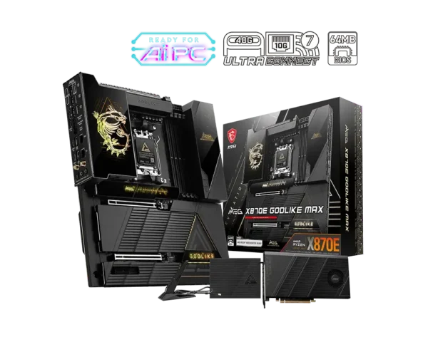 product_177027072686c5c9c99aceb4507f3370b1830d4b8e MSI - MEG X870E GODLIKE MAX AMD AM5 E-ATX Motherboard - MEG X870E GODLIKE MAX