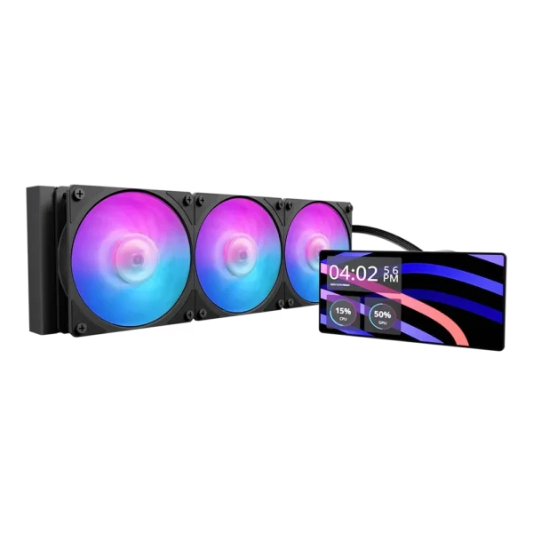 Cooler Master MasterLiquid Core LCD 6" 360 Black ARGB AIO Liquid CPU Cooler - MLW-D36M-A24PA-L1