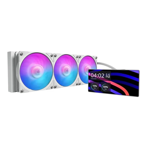 MasterLiquid_Core_LCD_6_Inch_002 COOLER MASTER MasterLiquid Core LCD 6" 360 White ARGB AIO Liquid Cooler - MLW-D36M-A24PA-LW
