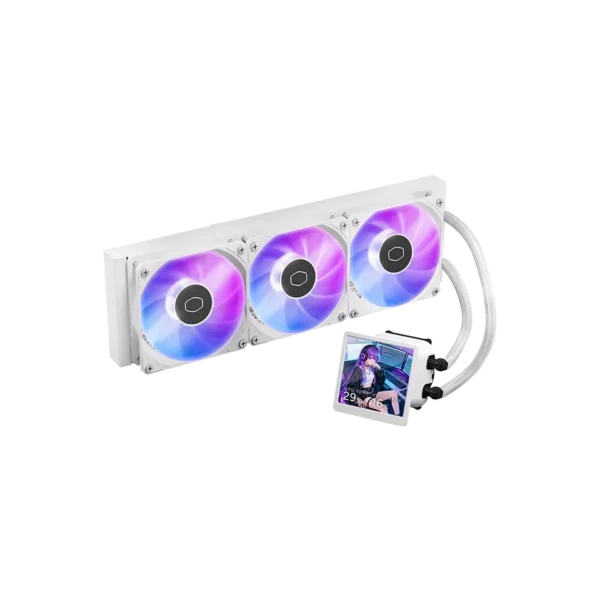 Cooler Master MasterLiquid Core 360 LCD White ARGB AIO Liquid CPU Cooler - MLX-D36M-A18PW-RL