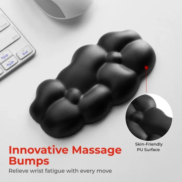 69fdadc1e8784782b5a8e925 LUMIVIDA Ergonomic Mouse Wrist Rest - High-Density Memory Foam and Lycra Fabric with Anti-Slip Base - MWR01-1