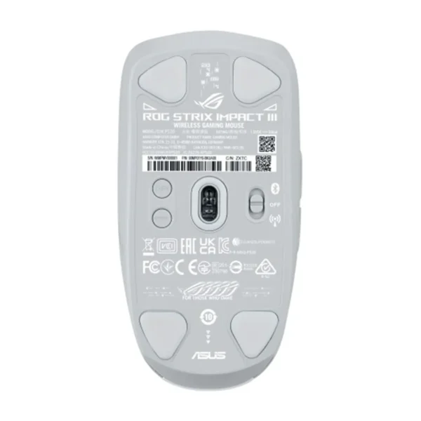 gfmfgmfg ASUS - ROG Strix Impact III Wireless Gaming Mouse 36000 DPI AimPoint White - P520 ROG STRIX IMPACT III WL/W