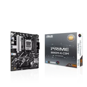 ASUS Micro-ATX AMD B840 DDR5 AM5 Motherboard with PCIe 4.0 & 2.5Gb Ethernet - PRIME B840M-K-CSM