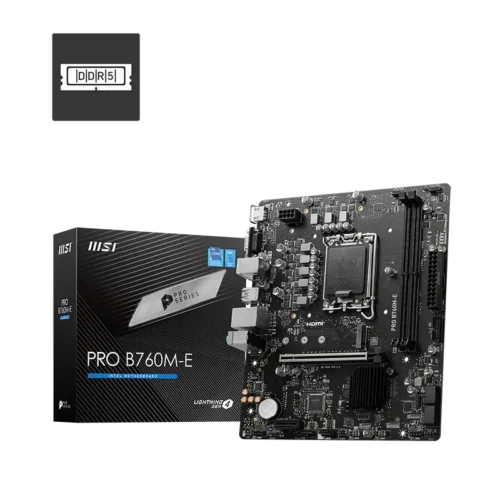 MSI - PRO B760M-E DDR5 Micro-ATX Motherboard LGA 1700 PCIe 4.0 Gigabit LAN - PRO B760M-E