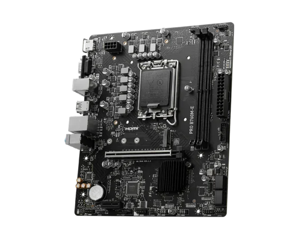 MSI - PRO B760M-E DDR5 Micro-ATX Motherboard LGA 1700 PCIe 4.0 Gigabit LAN - PRO B760M-E