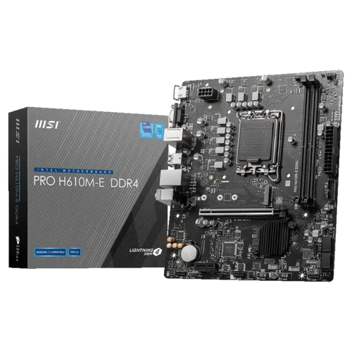 MSI - PRO H610M-E DDR4 Micro-ATX LGA 1700 Motherboard - PRO H610M-E