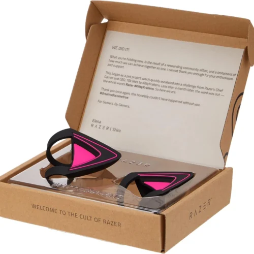 Razer Kitty Ears for Razer Kraken Headset - Neon Purple Style Attachment and Waterproof Design - RC21-01140100-W3M1