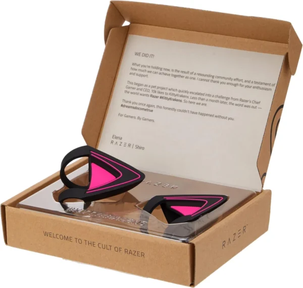 712m4TJgdLL._AC_SL1500_ Razer Kitty Ears for Razer Kraken Headset - Neon Purple Style Attachment and Waterproof Design - RC21-01140100-W3M1