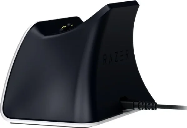 Razer Quick Charging Stand for PlayStation 5 - White DualSense Controller Fast Charger - RC21-01900100-R3M1