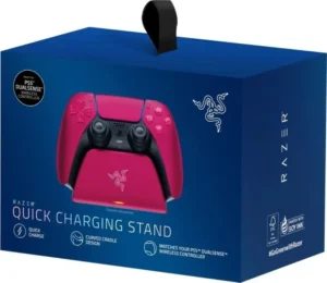 Razer Quick Charging Stand for PlayStation 5 - Red DualSense Controller Station - RC21-01900300-R3M1