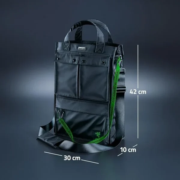 81JdXq1RemL._AC_SY625_ Razer Xanthus Tote Bag - 16-Inch Laptop Compartment - Water-Repellent Nylon - RC81-04300119-0000