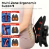 LUMIVIDA Ergonomic Lumbar Support Cushion with Breathable Mesh Cover and PP Cotton Filling for Back Pain Relief - RLC03-1