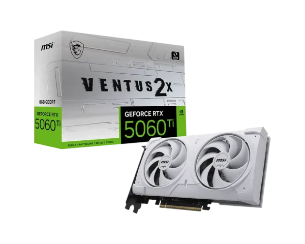 product_1749805911fd144ca73eee8563c898a2cbd455cc32 MSI - NVIDIA GeForce RTX 5060 Ti 8GB GDDR7 - RTX 5060 TI 8G VENTUS 2X WHITE PLUS