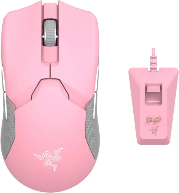 Razer Viper Ultimate Wireless Gaming Mouse with Charging Dock - 20K DPI Optical Sensor - Quartz - RZ01-03050300-R3M1