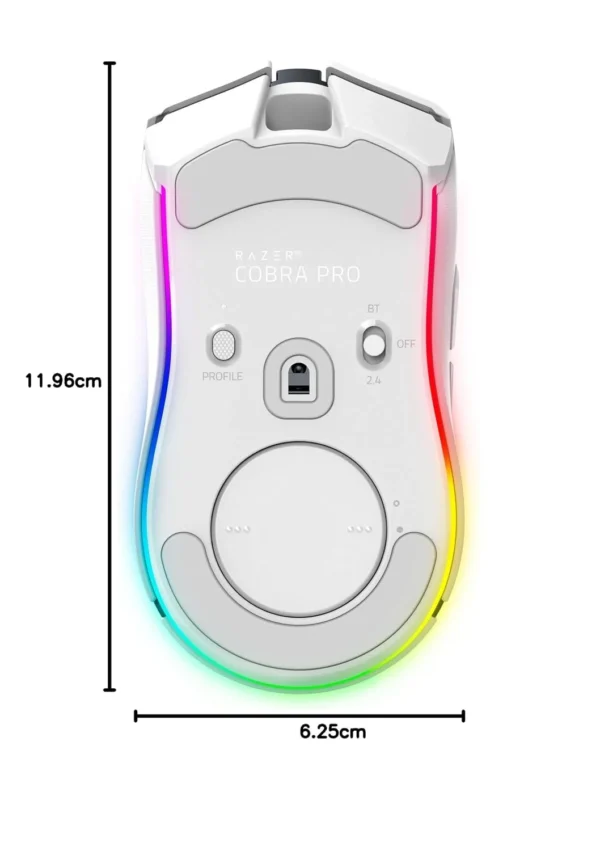 Razer Cobra Pro Wireless Gaming Mouse - White Edition - 30K DPI Optical Sensor - Gen-3 Switches - RZ01-04660200-R3A1