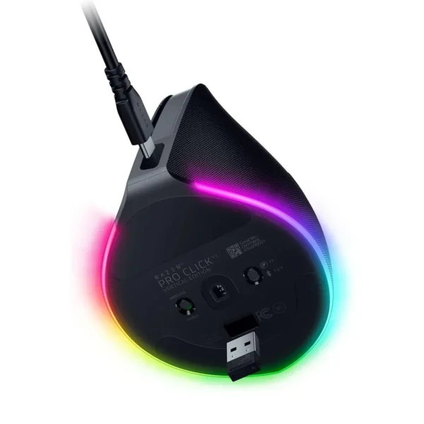 Razer - Pro Click V2 Vertical Wireless Ergonomic Mouse - Focus Pro 30K, 18-Zone Chroma RGB - RZ01-05250100-R3A1