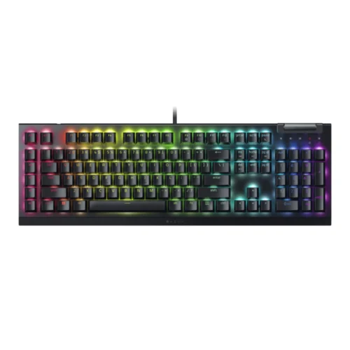 Razer BlackWidow V4 X Full Size Mechanical Gaming Keyboard - Green Switch and 6 Macro Keys - RZ03-04700100-R3M1