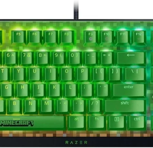 Razer - BlackWidow V4 X Mechanical Gaming Keyboard - Green Switches, Chroma RGB, Minecraft Edition - RZ03-04704100-R3M1