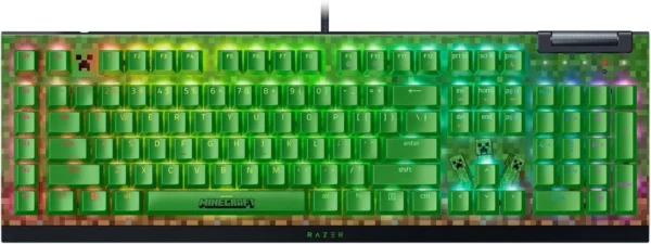 Razer - BlackWidow V4 X Mechanical Gaming Keyboard - Green Switches, Chroma RGB, Minecraft Edition - RZ03-04704100-R3M1
