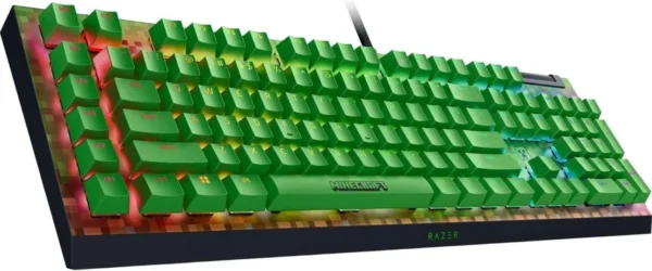 Razer - BlackWidow V4 X Mechanical Gaming Keyboard - Green Switches, Chroma RGB, Minecraft Edition - RZ03-04704100-R3M1