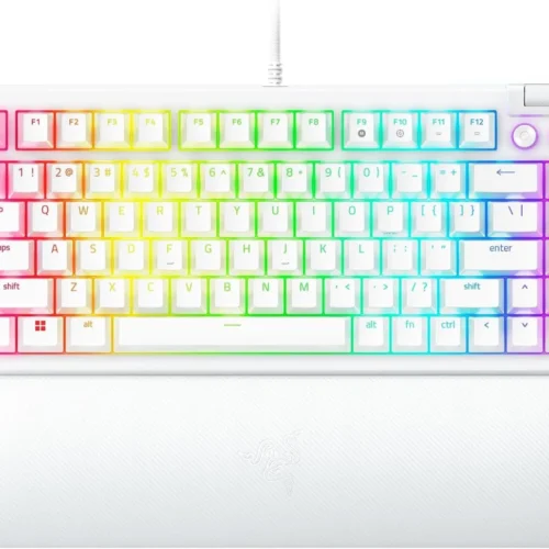 Razer BlackWidow V4 75% Hot-Swappable Tactile Mechanical Gaming Keyboard White Edition - RZ03-05001700-R3M1