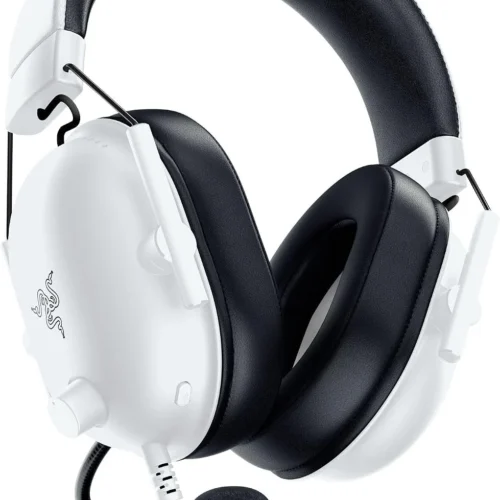 Razer - BlackShark V2 X for PlayStation Esports Headset - 50mm TriForce Titanium, Wireless/Wired - White - RZ04-03241300-R3UA
