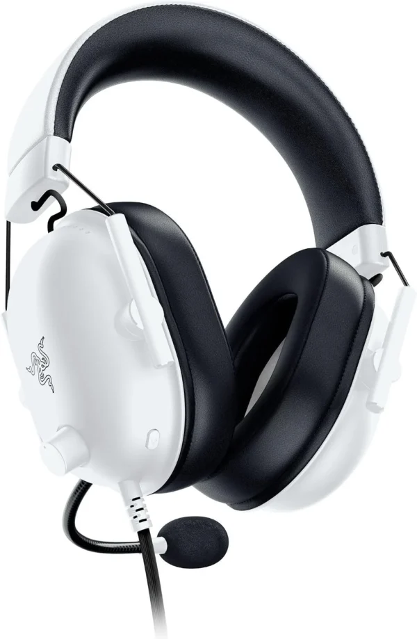 Razer - BlackShark V2 X for PlayStation Esports Headset - 50mm TriForce Titanium, Wireless/Wired - White - RZ04-03241300-R3UA