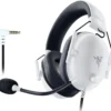 Razer - BlackShark V2 X for PlayStation Esports Headset - 50mm TriForce Titanium, Wireless/Wired - White - RZ04-03241300-R3UA