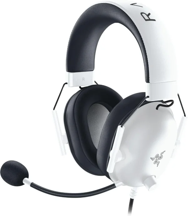 Razer - BlackShark V2 X for PlayStation Esports Headset - 50mm TriForce Titanium, Wireless/Wired - White - RZ04-03241300-R3UA