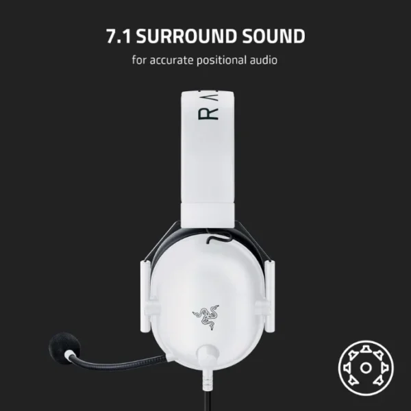 Razer - BlackShark V2 X Special White Edition Wired Gaming Headset - 50mm TriForce Drivers - RZ04-03241700-R3M1