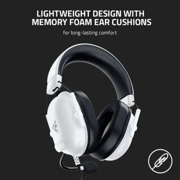 Razer - BlackShark V2 X Special White Edition Wired Gaming Headset - 50mm TriForce Drivers - RZ04-03241700-R3M1
